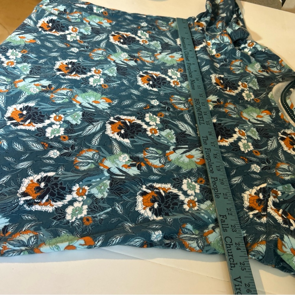 Laura Scott 3/4 Sleeve Floral Print Top Size 2X - Picture 6 of 7